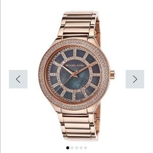 MK3397 Kerry Black Mother of Pearl Dial Rose Gold